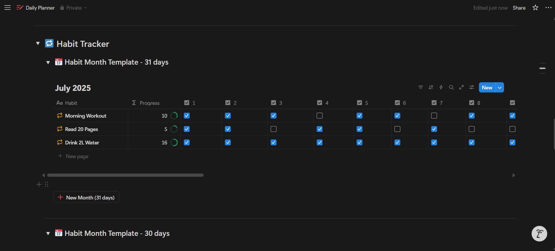 Notion Daily Planner Template – Habit Tracker, Digital Dashboard (Digital Download)