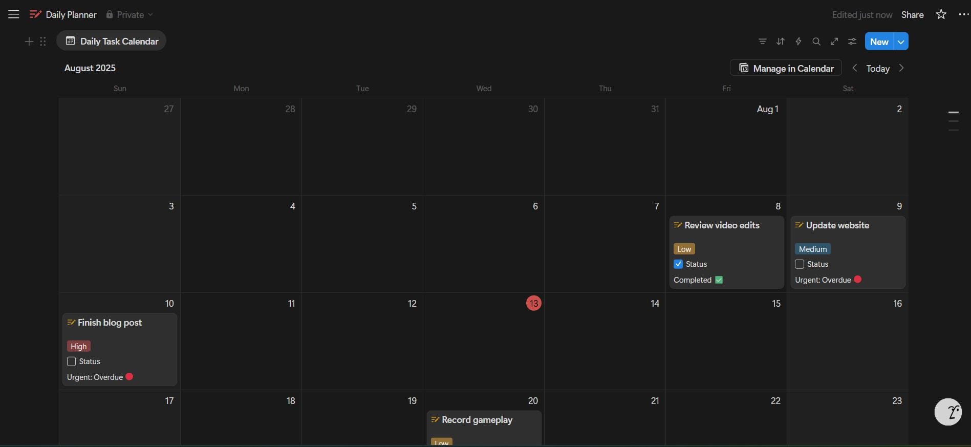 Notion Daily Planner Template – Habit Tracker, Digital Dashboard (Digital Download)