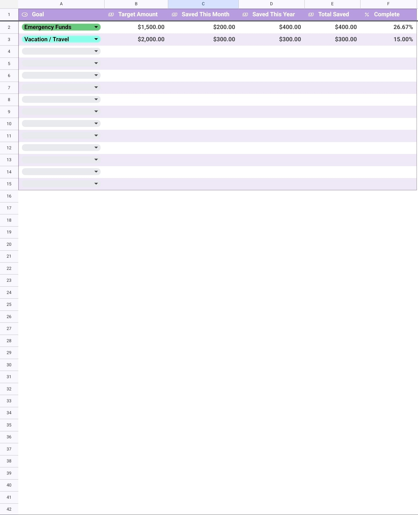 Personal Budget Tracker & Savings Planner | Google Sheets Finance Dashboard